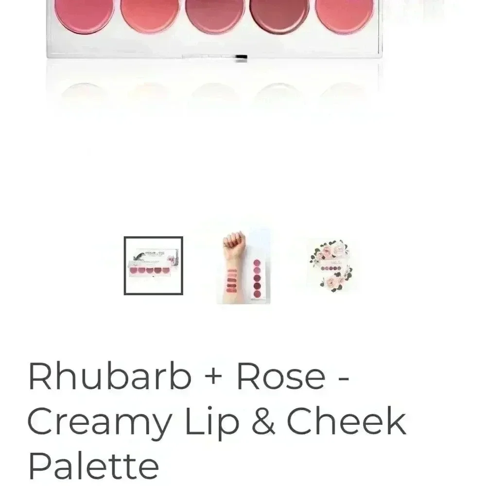 RHUBARB + ROSE CREAMY LIP & CHEEK PALETTE
